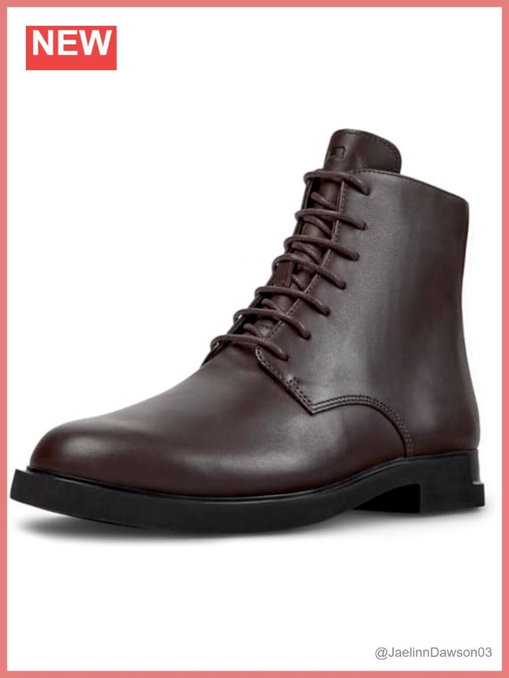 Women's Leather Lace Up Ankle Booties Chunky Sole Fall Winter Shoes